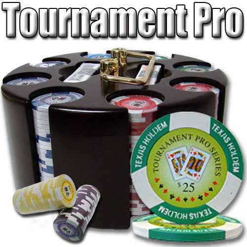 200 Count - Pre-Packaged - Poker Chip Set - Tournament Pro 11.5G - Carousel