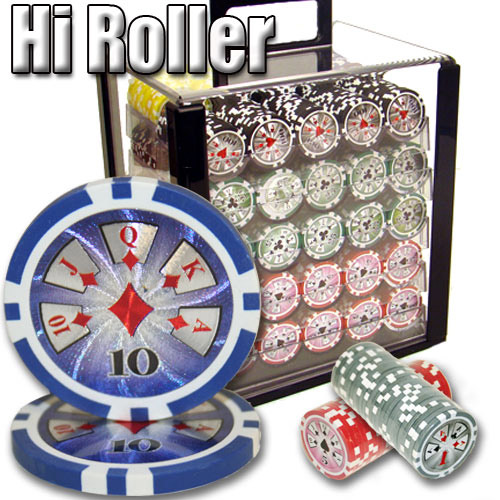 1000 Count - Pre-Packaged - Poker Chip Set - Hi Roller 14 G - Acrylic