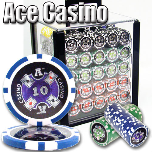 1000 Count - Pre-Packaged - Poker Chip Set - Ace Casino 14 Gram - Acrylic