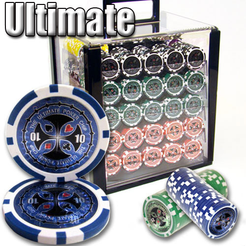 1000 Count - Pre-Packaged - Poker Chip Set - Ultimate 14 G - Acrylic