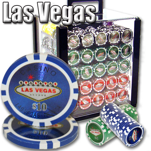1000 Count - Pre-Packaged - Poker Chip Set - Las Vegas 14 G - Acrylic