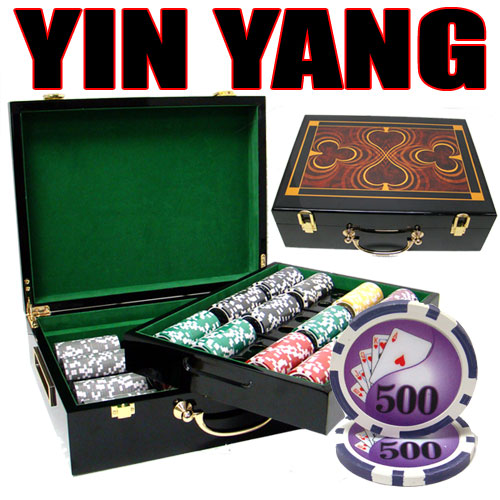 500 Count - Custom Breakout - Poker Chip Set - Yin Yang 13.5 G - Hi Gloss