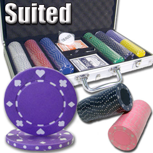 300 Count - Pre-Packaged - Poker Chip Set - Suited 11.5 G - Aluminum Case
