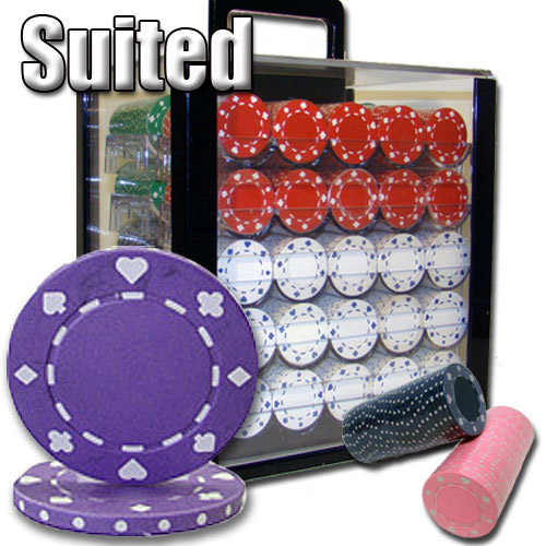 1000 Count - Pre-Packaged - Poker Chip Set - Suited 11.5 G - Acrylic Carrier