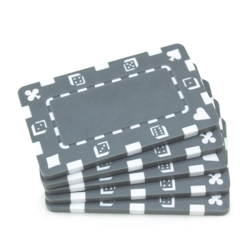 5 Gray Rectangular Poker Chips