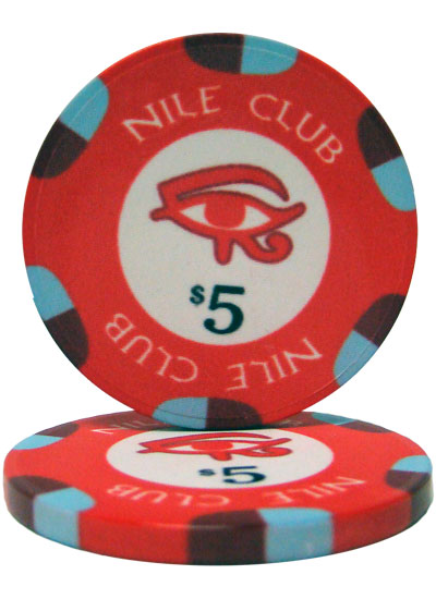 $5 Nile Club 10 Gram Ceramic Poker Chip