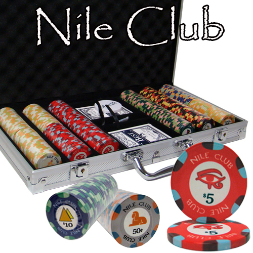 300 Ct Custom Breakout Nile Club Poker Chip Set