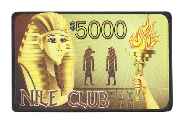 $5000 Nile Club 40 Gram Ceramic Poker Plaque
