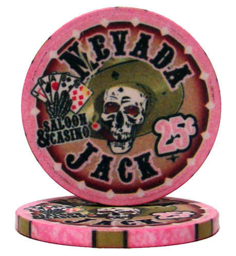 .25¢ (cent) Nevada Jack 10 Gram Ceramic Poker Chip
