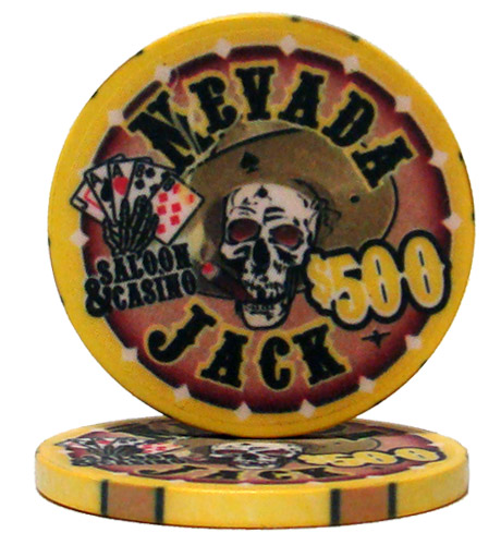 $500 Nevada Jack 10 Gram Ceramic Poker Chip