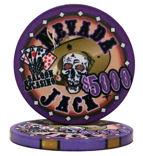 $5000 Nevada Jack 10 Gram Ceramic Poker Chip