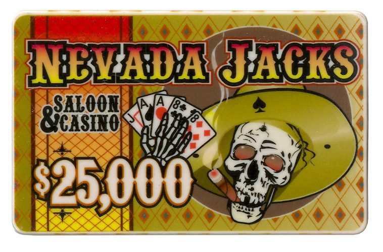 $25,000 Nevada Jack 40 Gram Ceramic Poker Plaque