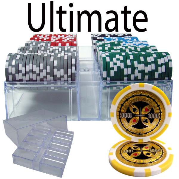 200 Count - Pre-Packaged - Poker Chip Set - Ultimate 14 G - Acrylic Tray