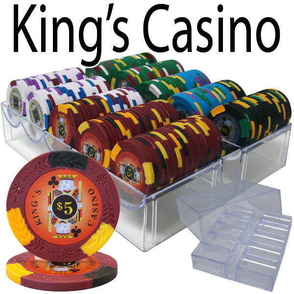 200 Count - Custom Breakout - Poker Chip Set - Kings Casino 14 G - Acrylic Tray