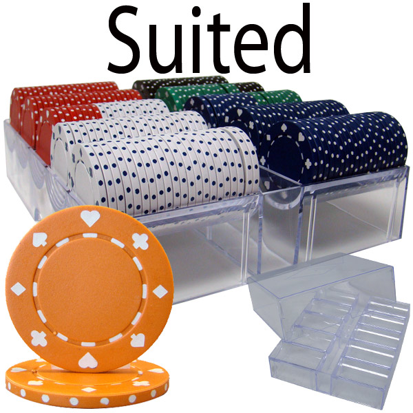 200 Count - Pre-Packaged - Poker Chip Set - Suited 11.5 G - Acrylic Tray