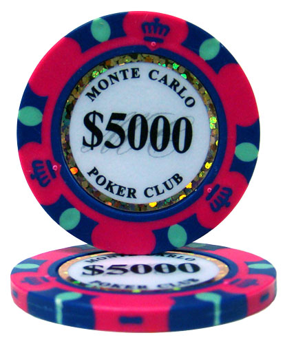 $5,000 Monte Carlo 14 Gram Poker Chips