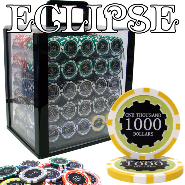 1,000 Ct Pre-Packaged Eclipse 14 Gram Poker Chip Set - Acrylic