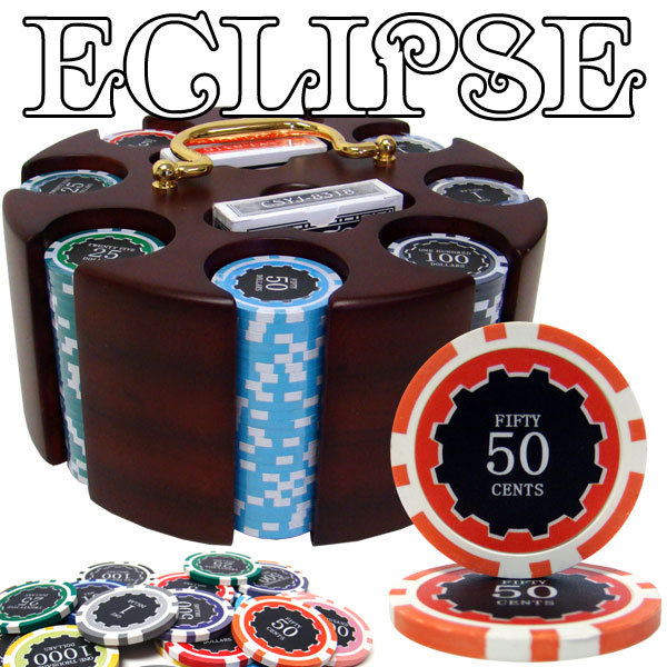 200 Count Pre-Packaged Eclipse 14 Poker Chip Set - Carousel