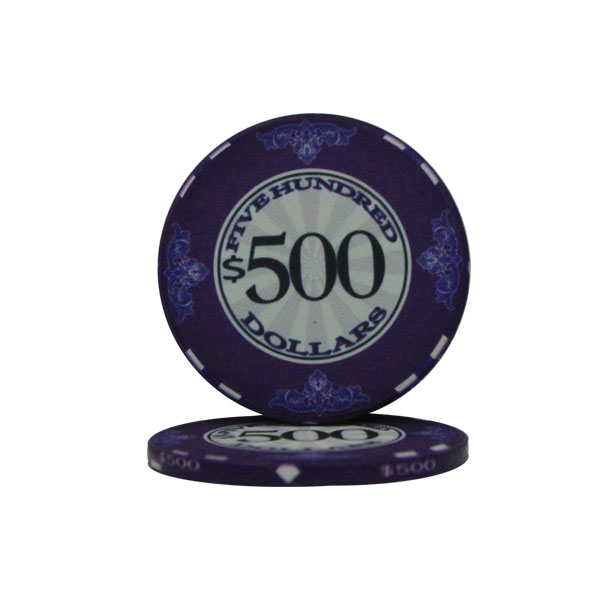 $500 Scroll 10 Gram Ceramic Poker Chip