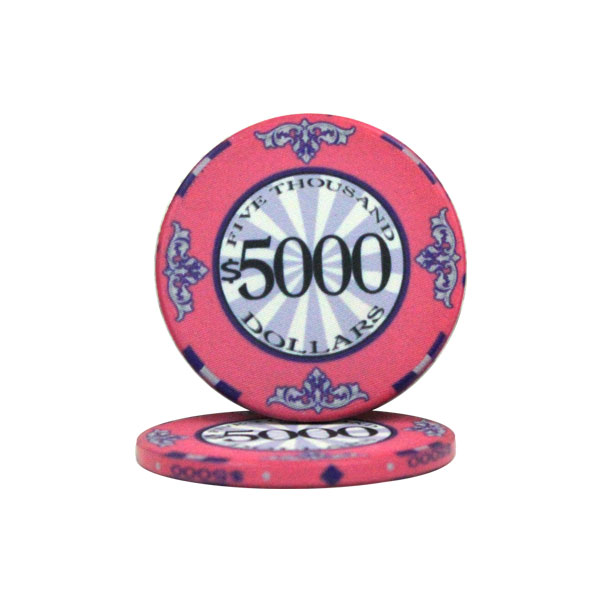 $5000 Scroll 10 Gram Ceramic Poker Chip