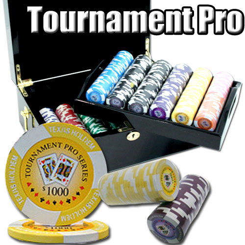 500 Count - Custom Breakout - Poker Chip Set - Tournament Pro 11.5G - Mahogany