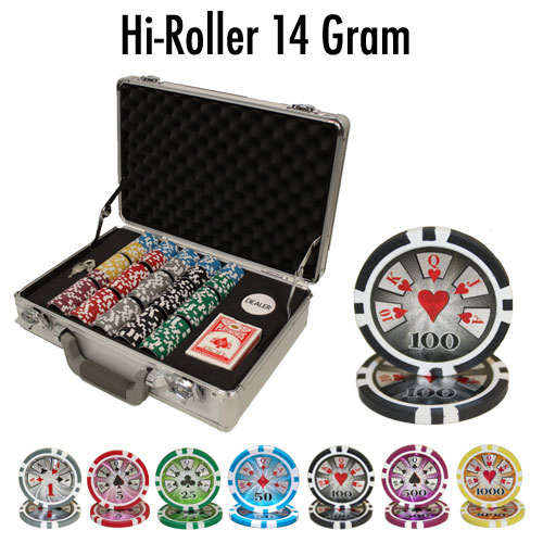 300 Count - Pre-Packaged - Poker Chip Set - Hi Roller 14 G - Claysmith