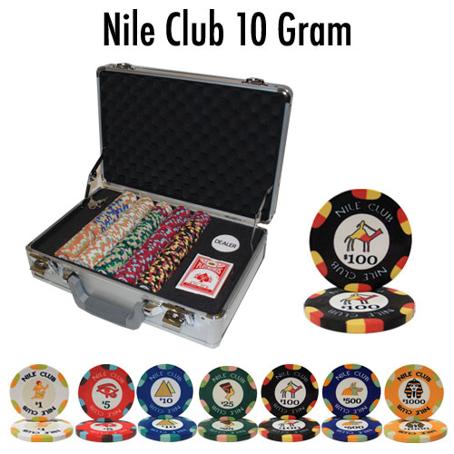 300 Ct Pre-Packaged Nile Club Poker Chip Set - Claysmith