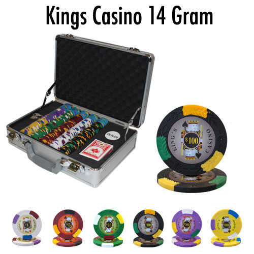 300 Count - Pre-Packaged - Poker Chip Set - Kings Casino 14 G - Claysmith