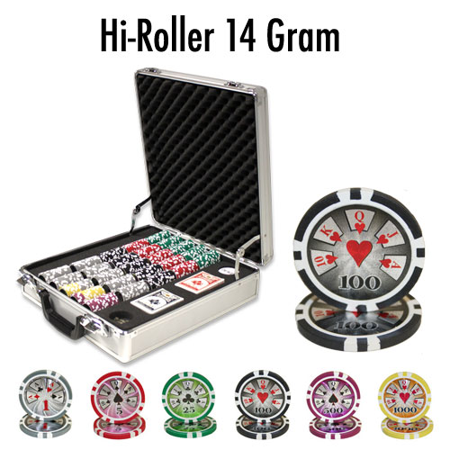 500 Count - Pre-Packaged - Poker Chip Set - Hi Roller 14 G - Claysmith