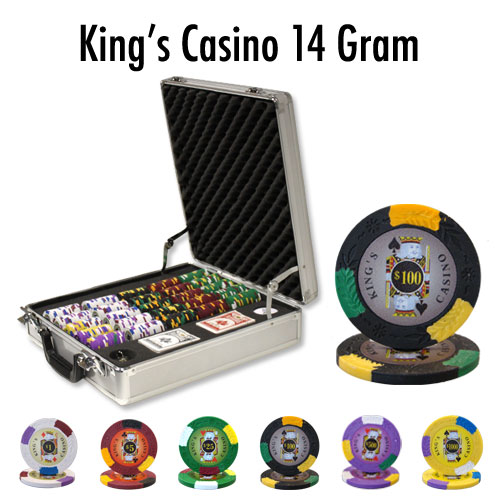 500 Count - Pre-Packaged - Poker Chip Set - Kings Casino 14 G - Claysmith