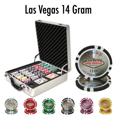 500 Count - Custom Breakout - Poker Chip Set - Las Vegas 14 G - Claysmith