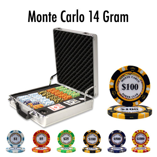 500 Count - Custom Breakout - Poker Chip Set - Monte Carlo 14 Gram - Claysmith 