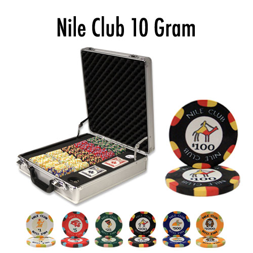500 Count - Custom Breakout - Poker Chip Set - Nile Club 10 G - Claysmith