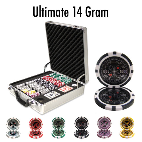 500 Count - Custom Breakout - Poker Chip Set - Ultimate 14 G - Claysmith