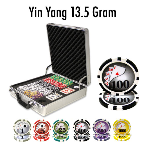 500 Count - Custom Breakout - Poker Chip Set - Yin Yang 13.5 G - Claysmith