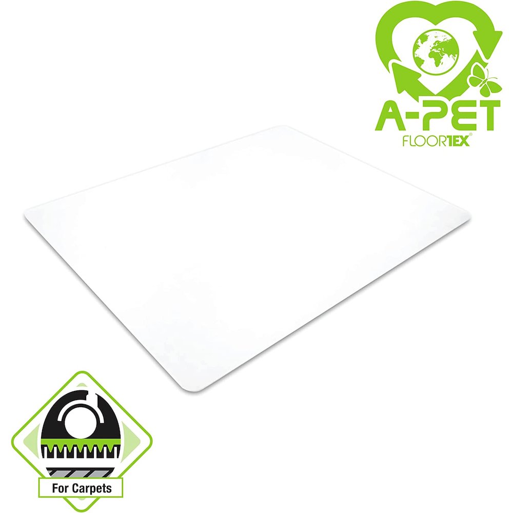 Cleartex AdvantagematPlus APET Chair Mat - Low/Standard Pile Carpet. Rectangular 29 x 47"