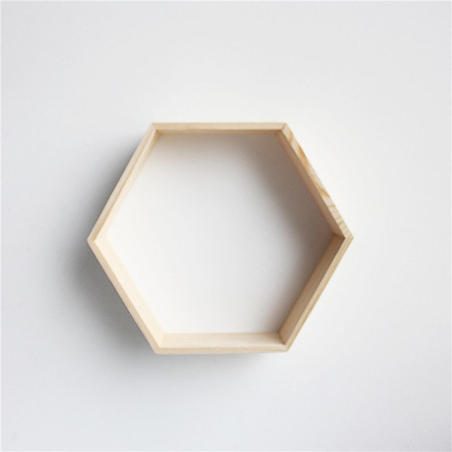 Hexagonal Wall Shelf White
