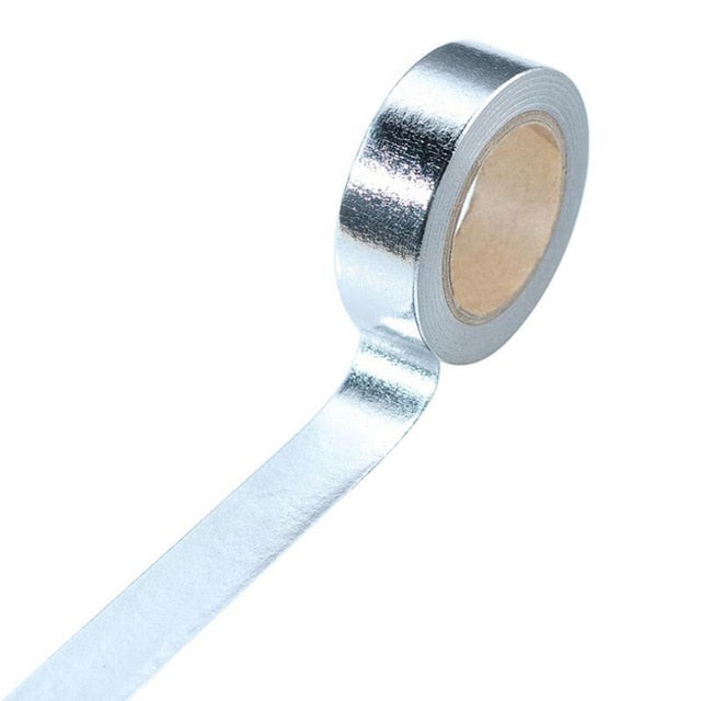 Metallic Foil Washi Tape 15mmx10m silver