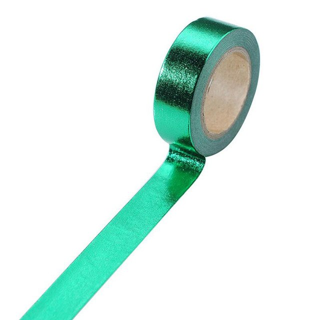 Metallic Foil Washi Tape 15mmx10m Green