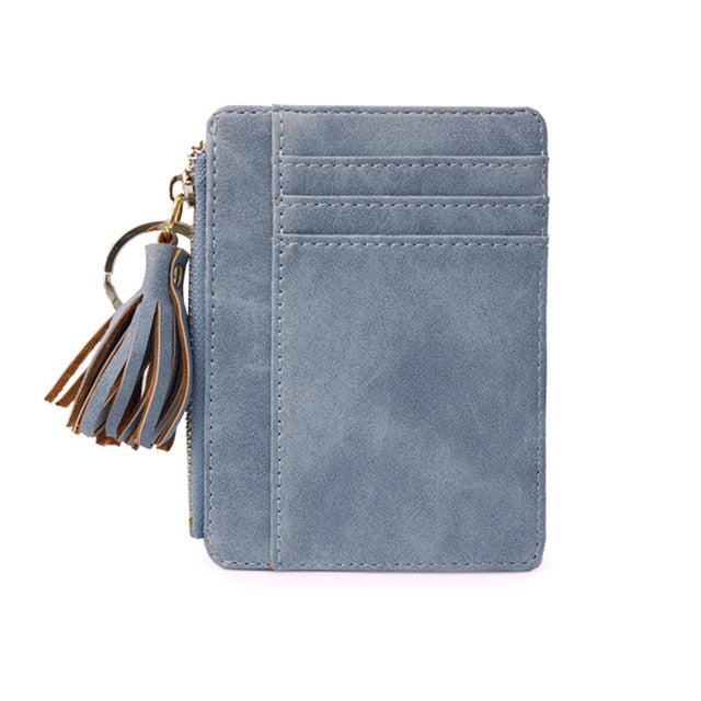 Mini Tassel Card Holder Blue