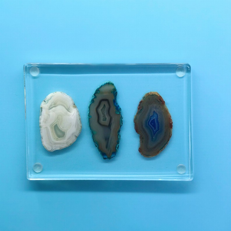 Natural Agate & Resin Tray