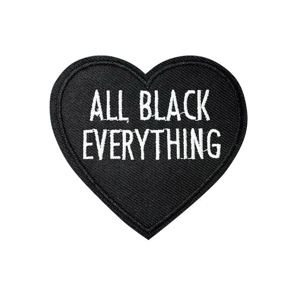 ALL BLACK EVERYTHING Black Heart Patch
