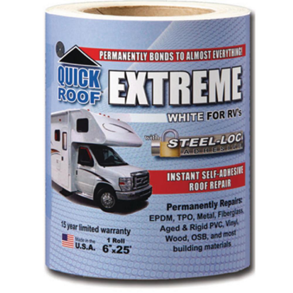 Quick Roof Extreme W/Steel-Loc Adhesive Permanently Repairs Most Building Materi