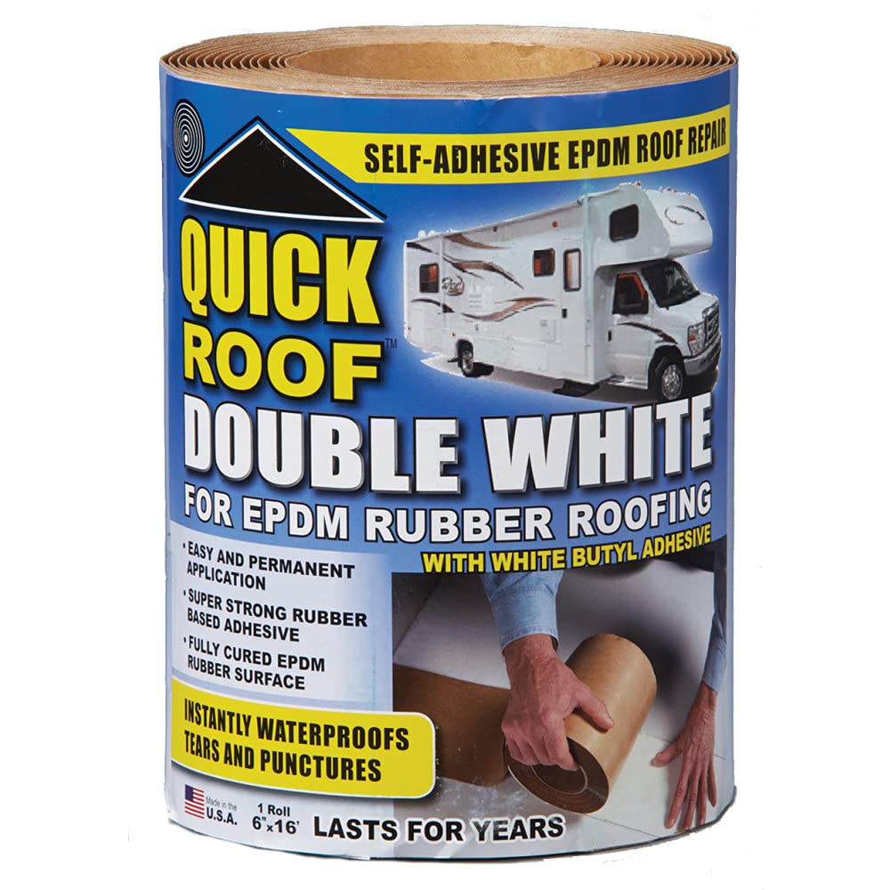 NEW WHITE BUTYL EPDM QUICK ROOF 6IN X 25FT