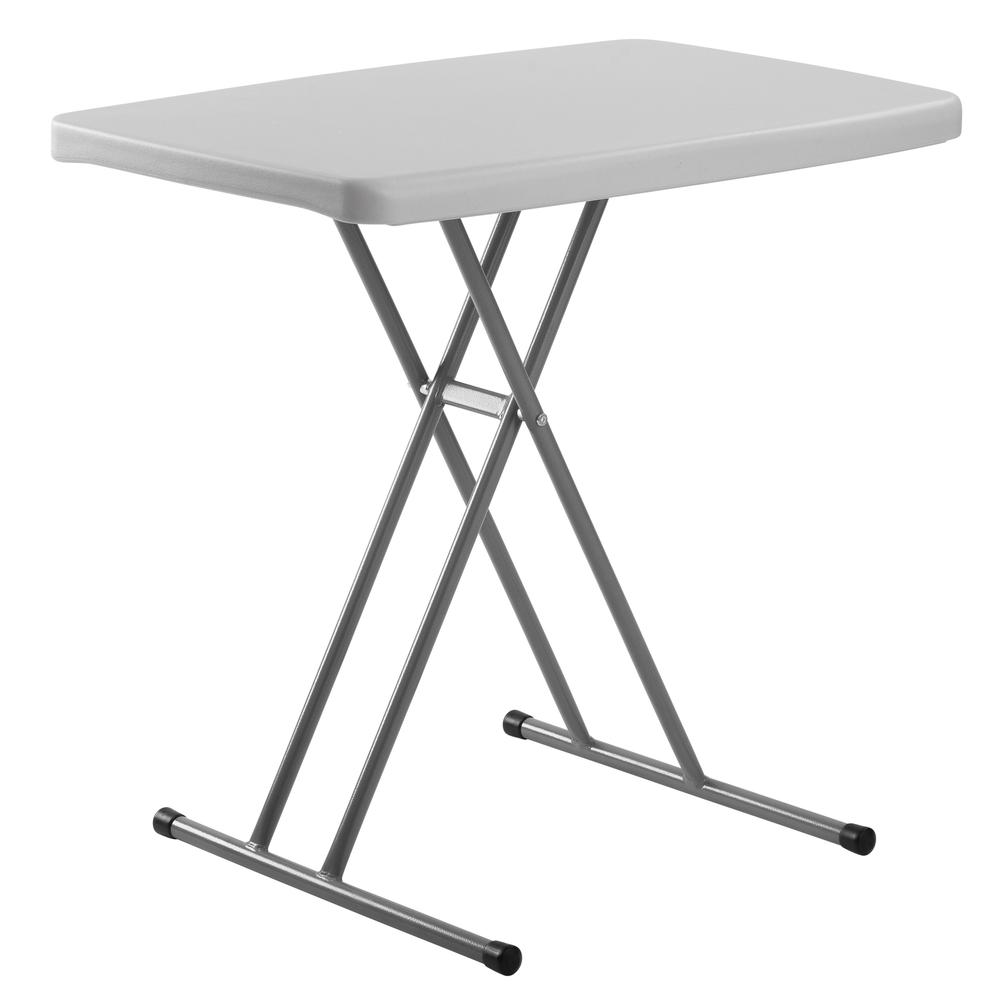 Commercialine 20 x 30 Height Adjustable Personal Folding Table, Speckled Grey