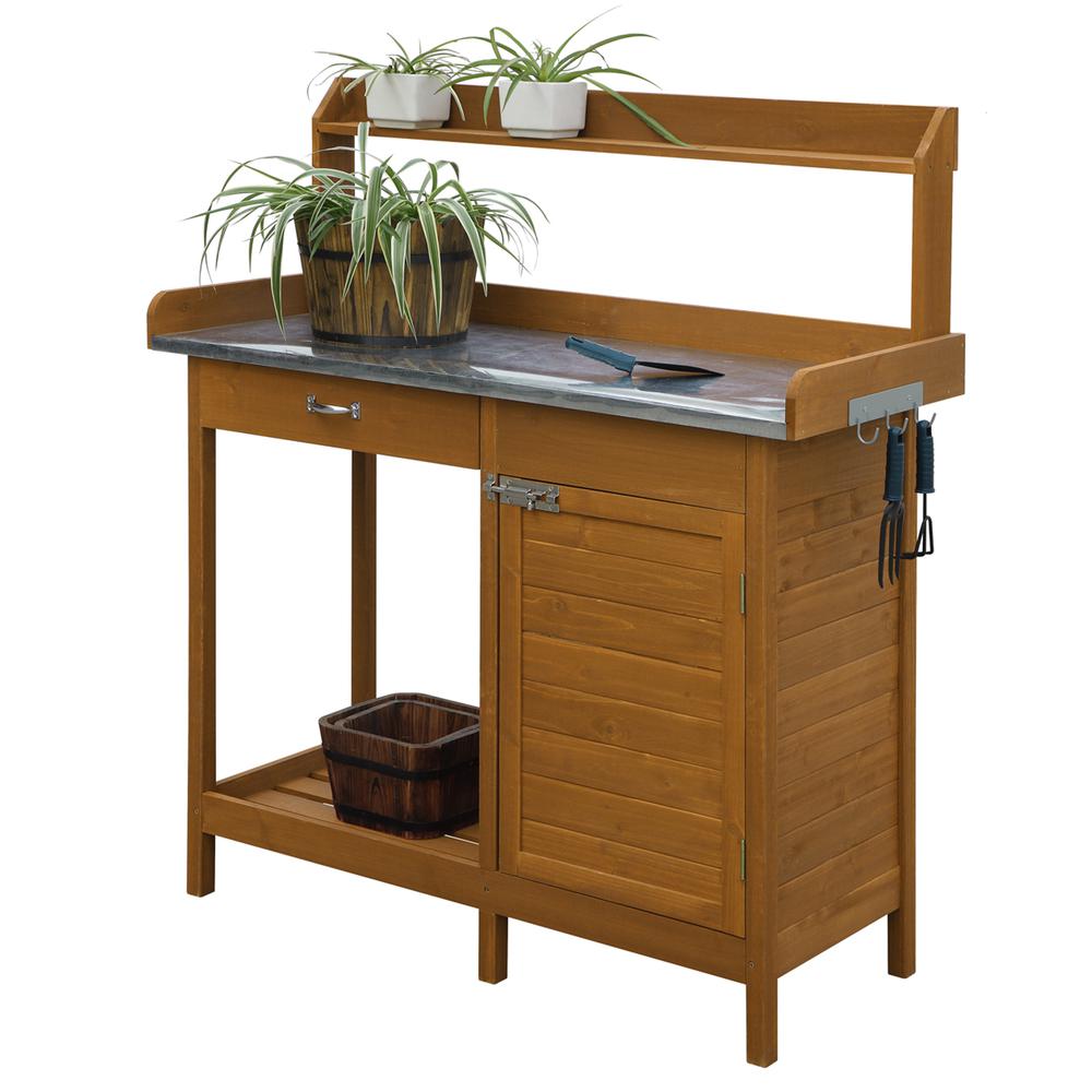 Deluxe Potting Bench with Cabinet