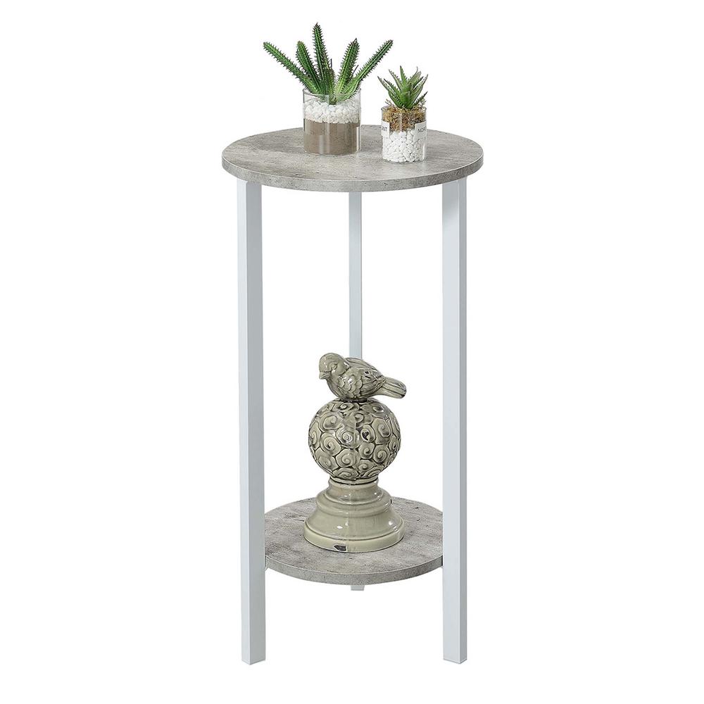 Graystone 31 Inch Plant Stand, Faux Birch/White