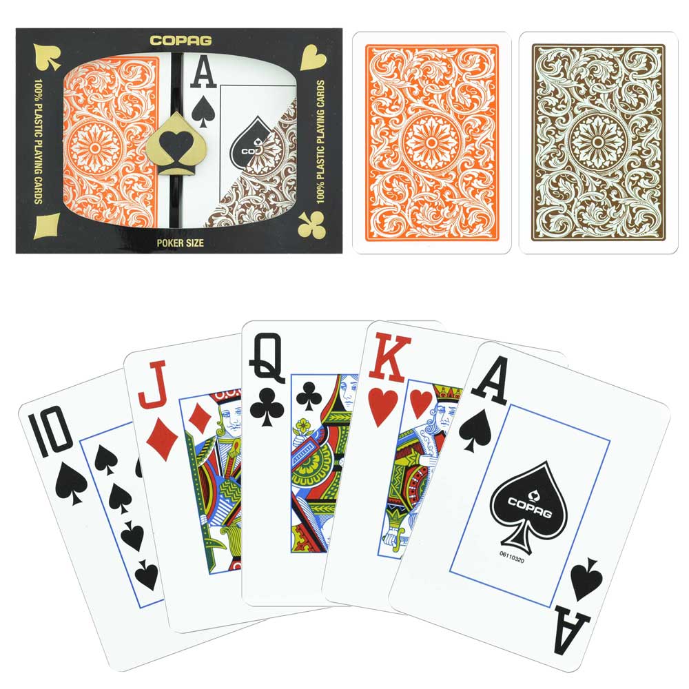 Copag 1546 Poker Orange/Brown Jumbo