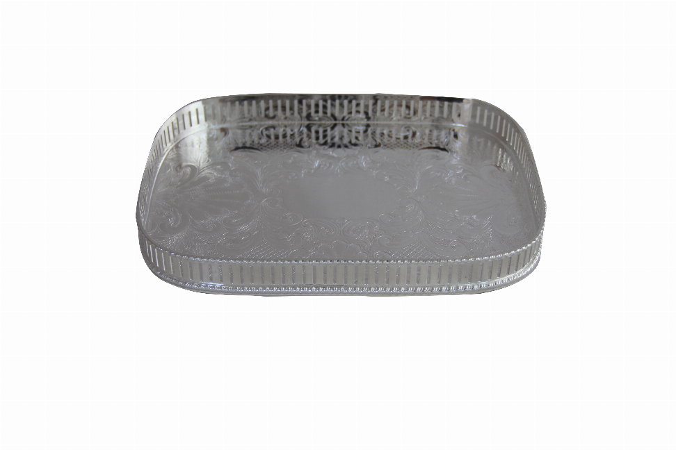 8" Tray with Bar Gallery Silver Plated