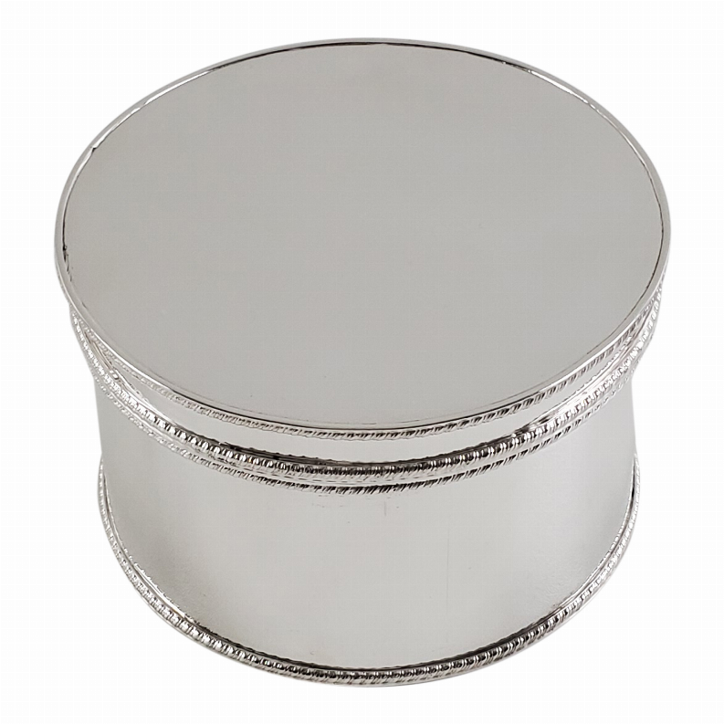 Biscuit Box Hinged Round Gadroon 6.25" x 4"